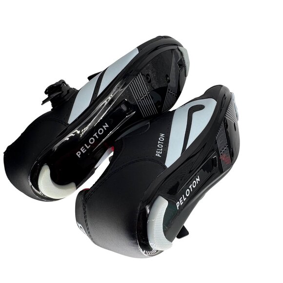 Peloton Cycling Shoes Size 42 Black & Red Spin Bike Footwear With Box NEW - Picture 5 of 8